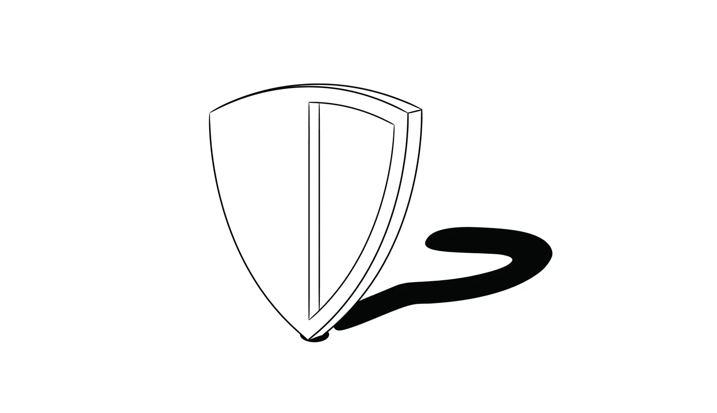 Illustration of the IDShield logo casting a shadow in the shape of a question mark